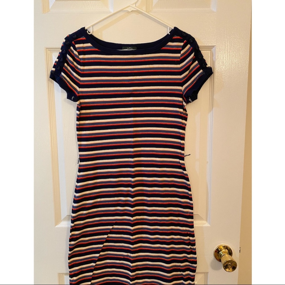 LRL Lauren Ralph Lauren Striped Knit Dress, Sz. M